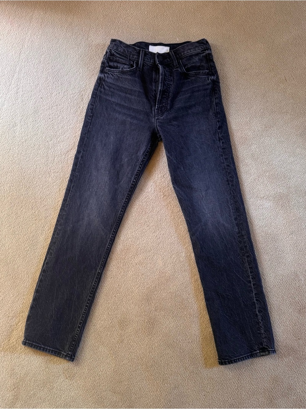 Mother The Tomcat Ankle Jean Size 26 Button Fly Black Wash Mother Superior